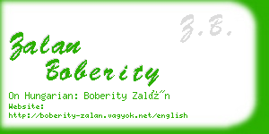 zalan boberity business card